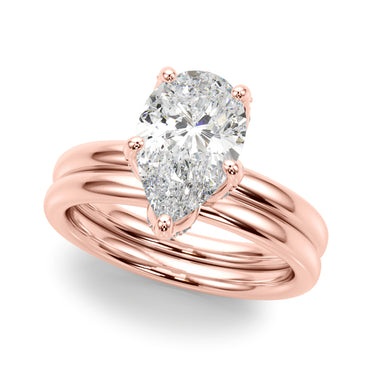 Floral Pear Engagement Ring – Pear-Shaped Lab Diamond Engagement Ring in 18K Gold | Just Brilliant – view 12