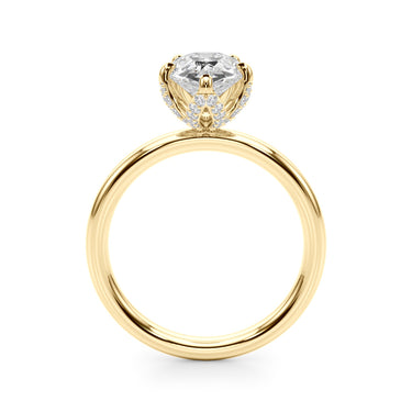 Floral Pear Engagement Ring – Pear-Shaped Lab Diamond Engagement Ring in 18K Gold | Just Brilliant – view 7