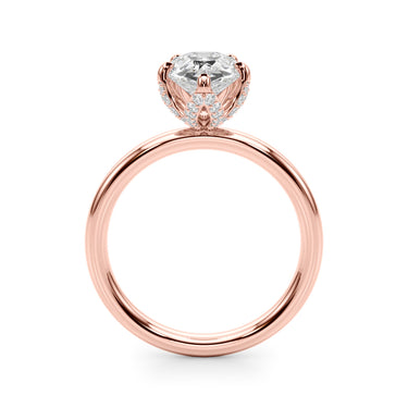 Floral Pear Engagement Ring – Pear-Shaped Lab Diamond Engagement Ring in 18K Gold | Just Brilliant – view 11