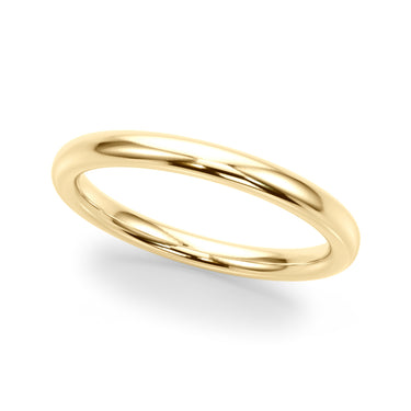 Plain Wedding Band – Lab Diamond Wedding Band in 18K Gold | Just Brilliant – close-up view