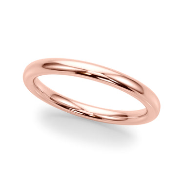 Plain Wedding Band – Lab Diamond Wedding Band in 18K Gold | Just Brilliant – side view