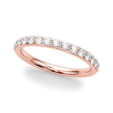 Shared Prong Wedding Band – Lab Diamond Wedding Band in 18K Gold | Just Brilliant – side view