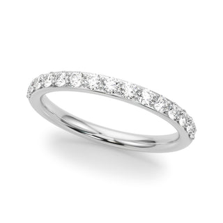 Shared Prong Wedding Band – Radiant Lab Diamond Wedding Band in 18K Gold | Just Brilliant