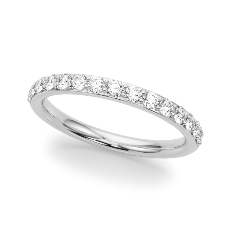 Shared Prong Wedding Band – Radiant Lab Diamond Wedding Band in 18K Gold | Just Brilliant