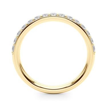 Shared Prong Wedding Band – Lab Diamond Wedding Band in 18K Gold | Just Brilliant – lifestyle view