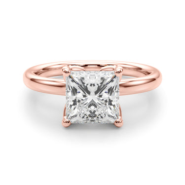 Floral Princess Cut Engagement Ring – Princess Cut Lab Diamond Engagement Ring in 18K Gold | Just Brilliant – view 13