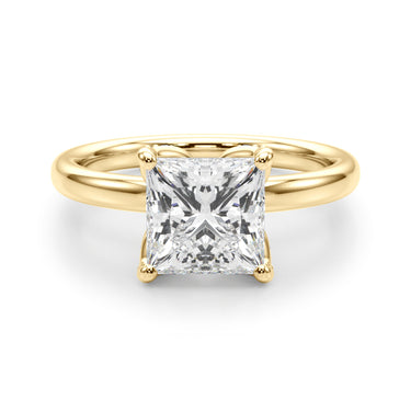 Floral Princess Cut Engagement Ring – Princess Cut Lab Diamond Engagement Ring in 18K Gold | Just Brilliant – view 9