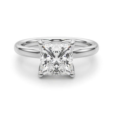 Floral Princess Cut Engagement Ring – Princess Cut Lab Diamond Engagement Ring in 18K Gold | Just Brilliant – lifestyle view