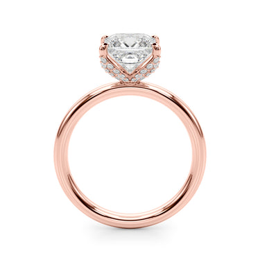 Floral Princess Cut Engagement Ring – Princess Cut Lab Diamond Engagement Ring in 18K Gold | Just Brilliant – view 11