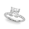 Floral Princess Cut Engagement Ring – Princess Cut Lab Diamond Engagement Ring in 18K Gold | Just Brilliant