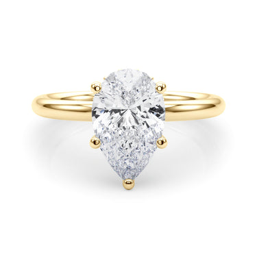 Pear Shaped Hidden Halo Engagement Ring – Pear-Shaped Lab Diamond Engagement Ring in 18K Gold | Just Brilliant – view 8