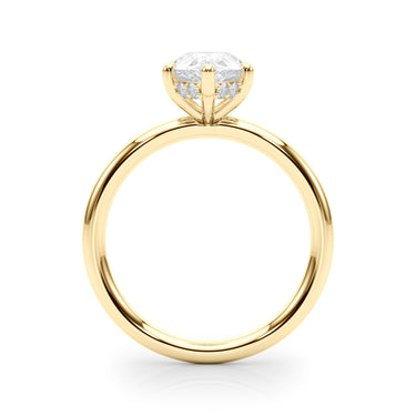 Pear Shaped Hidden Halo Engagement Ring – Pear-Shaped Lab Diamond Engagement Ring in 18K Gold | Just Brilliant – view 7