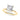 Hidden Halo Princess Cut Engagement Ring – Princess Cut Lab Diamond Engagement Ring in 18K Gold | Just Brilliant – angle view