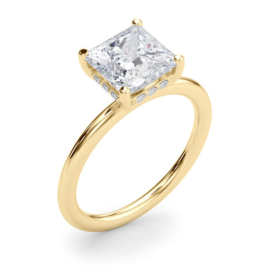 Hidden Halo Princess Cut Engagement Ring – Princess Cut Lab Diamond Engagement Ring in 18K Gold | Just Brilliant – view 8