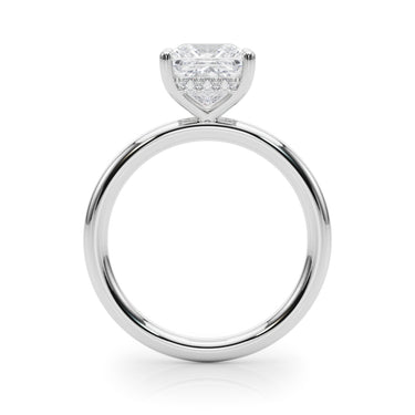 Hidden Halo Princess Cut Engagement Ring – Princess Cut Lab Diamond Engagement Ring in 18K Gold | Just Brilliant – detail ...