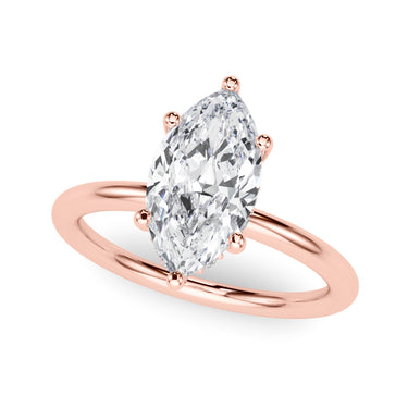 Hidden Halo Marquise Engagement Ring – Marquise Lab Diamond Engagement Ring in 18K Gold | Just Brilliant – view 10