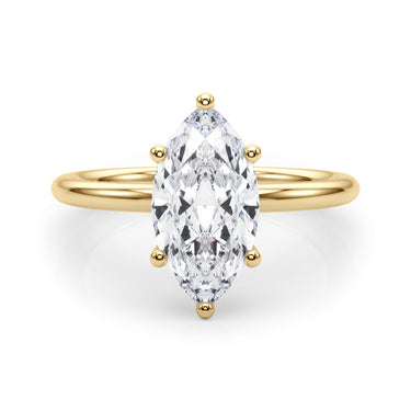 Hidden Halo Marquise Engagement Ring – Marquise Lab Diamond Engagement Ring in 18K Gold | Just Brilliant – view 8