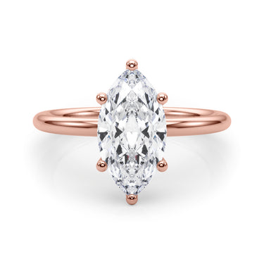 Hidden Halo Marquise Engagement Ring – Marquise Lab Diamond Engagement Ring in 18K Gold | Just Brilliant – view 12
