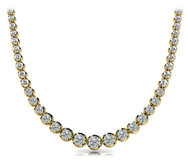 Low Base Basket 4 Prong Gradua – Lab Diamond Jewelry in 18K Gold | Just Brilliant – detail view