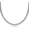 3 Prong Riviera Necklace Not G – Radiant Lab Diamond Necklace in 18K Gold | Just Brilliant