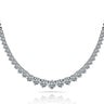 3 Prong Graduated Necklace – Radiant Lab Diamond Necklace in 18K Gold | Just Brilliant