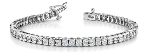 HALF BEZEL IN LINE TENNIS BRACELET