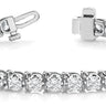 4 Prong In Line Tennis Bracelet – Radiant Lab Diamond Tennis Bracelet in 18K Gold | Just Brilliant