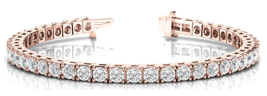 4-Prong Tennis Bracelet – Lab Diamond Tennis Bracelet in 18K Gold | Just Brilliant – close-up view