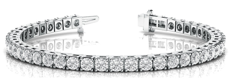 4-Prong Tennis Bracelet – Radiant Lab Diamond Tennis Bracelet in 18K Gold | Just Brilliant