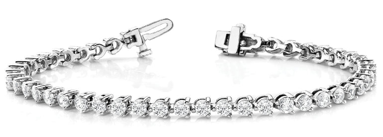 3-Prong Tennis Bracelet – Radiant Lab Diamond Tennis Bracelet in 18K Gold | Just Brilliant