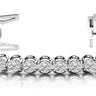 4 Prong Wire Inline Tennis Bracele – Radiant Lab Diamond Jewelry in 18K Gold | Just Brilliant