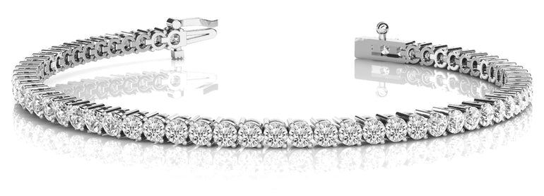 Prong Set Inline Bracelet – Radiant Lab Diamond Bracelet in 18K Gold | Just Brilliant