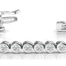 Bezel Set In Line Tennis Bracelet – Radiant Lab Diamond Tennis Bracelet in 18K Gold | Just Brilliant
