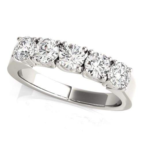 5-Stone Prong Set Wedding Band