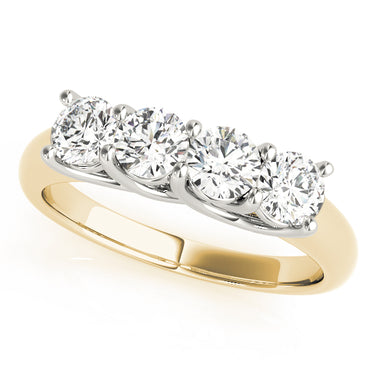 Prong Set Trellis Wedding Ring – Lab Diamond Wedding Band in 18K Gold | Just Brilliant – close-up view