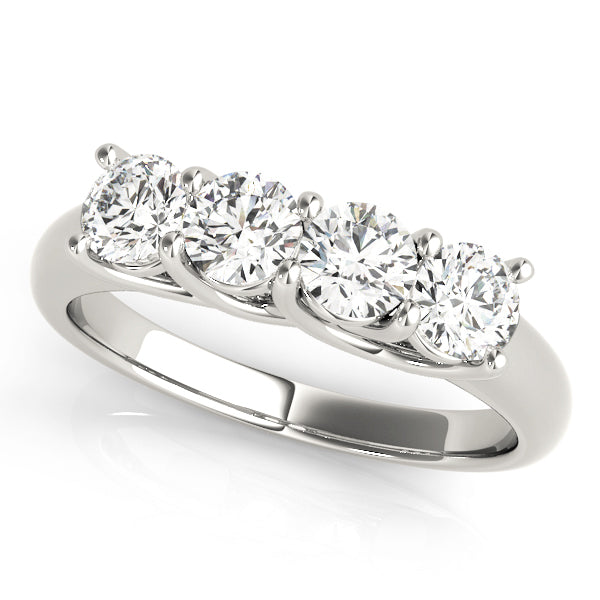 Prong Set Trellis Wedding Ring – Radiant Lab Diamond Wedding Band in 18K Gold | Just Brilliant