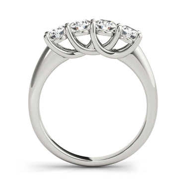 Prong Set Trellis Wedding Ring – Lab Diamond Wedding Band in 18K Gold | Just Brilliant – detail view
