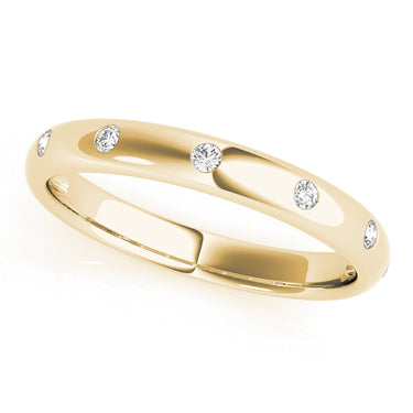Stackable Bezel Set Fashion Band – Lab Diamond Band in 18K Gold | Just Brilliant – side view