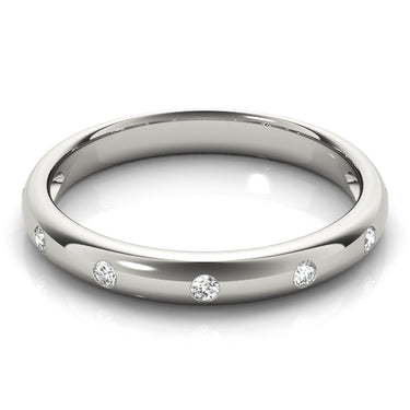 Stackable Bezel Set Fashion Band – Lab Diamond Band in 18K Gold | Just Brilliant – close-up view