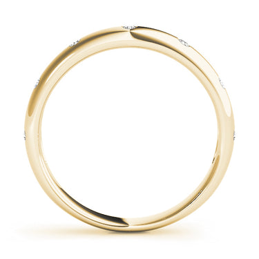 Stackable Bezel Set Fashion Band – Lab Diamond Band in 18K Gold | Just Brilliant – angle view