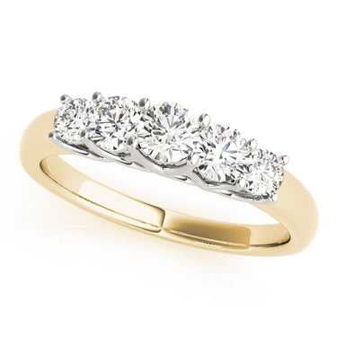 Prong Set Trellis Wedding Band – Lab Diamond Wedding Band in 18K Gold | Just Brilliant – close-up view