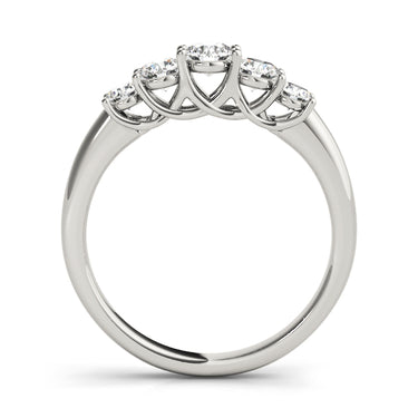 Prong Set Trellis Wedding Band – Lab Diamond Wedding Band in 18K Gold | Just Brilliant – detail view