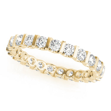 Wedding Bands Eternity – Lab Diamond Eternity Band in 18K Gold | Just Brilliant – lifestyle view