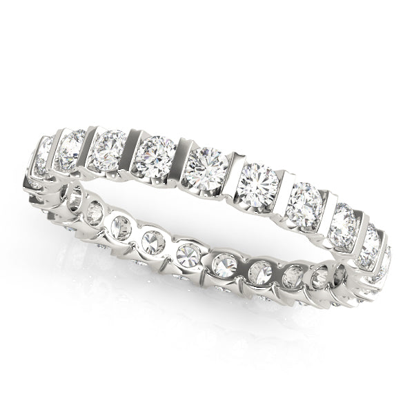 Wedding Bands Eternity – Radiant Lab Diamond Eternity Band in 18K Gold | Just Brilliant