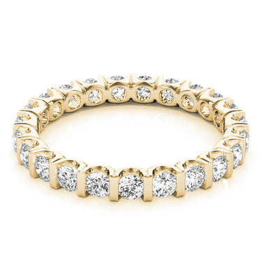 Wedding Bands Eternity – Lab Diamond Eternity Band in 18K Gold | Just Brilliant – angle view