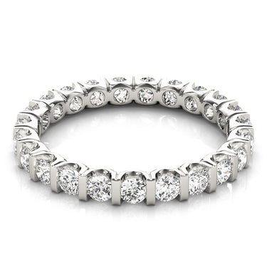 Wedding Bands Eternity – Lab Diamond Eternity Band in 18K Gold | Just Brilliant – close-up view