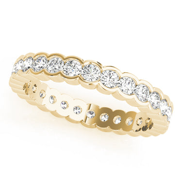 Wedding Bands Eternity – Lab Diamond Eternity Band in 18K Gold | Just Brilliant – lifestyle view