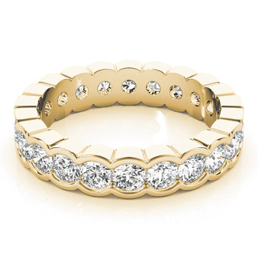 Wedding Bands Eternity – Lab Diamond Eternity Band in 18K Gold | Just Brilliant – angle view