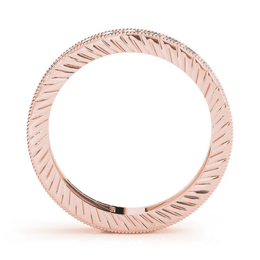 Eternity Milgrain Prong In Channel Wedding Band – Lab Diamond Eternity Band in 18K Gold | Just Brilliant – view 8