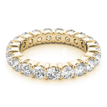 Wedding Bands Eternity – Lab Diamond Eternity Band in 18K Gold | Just Brilliant – angle view